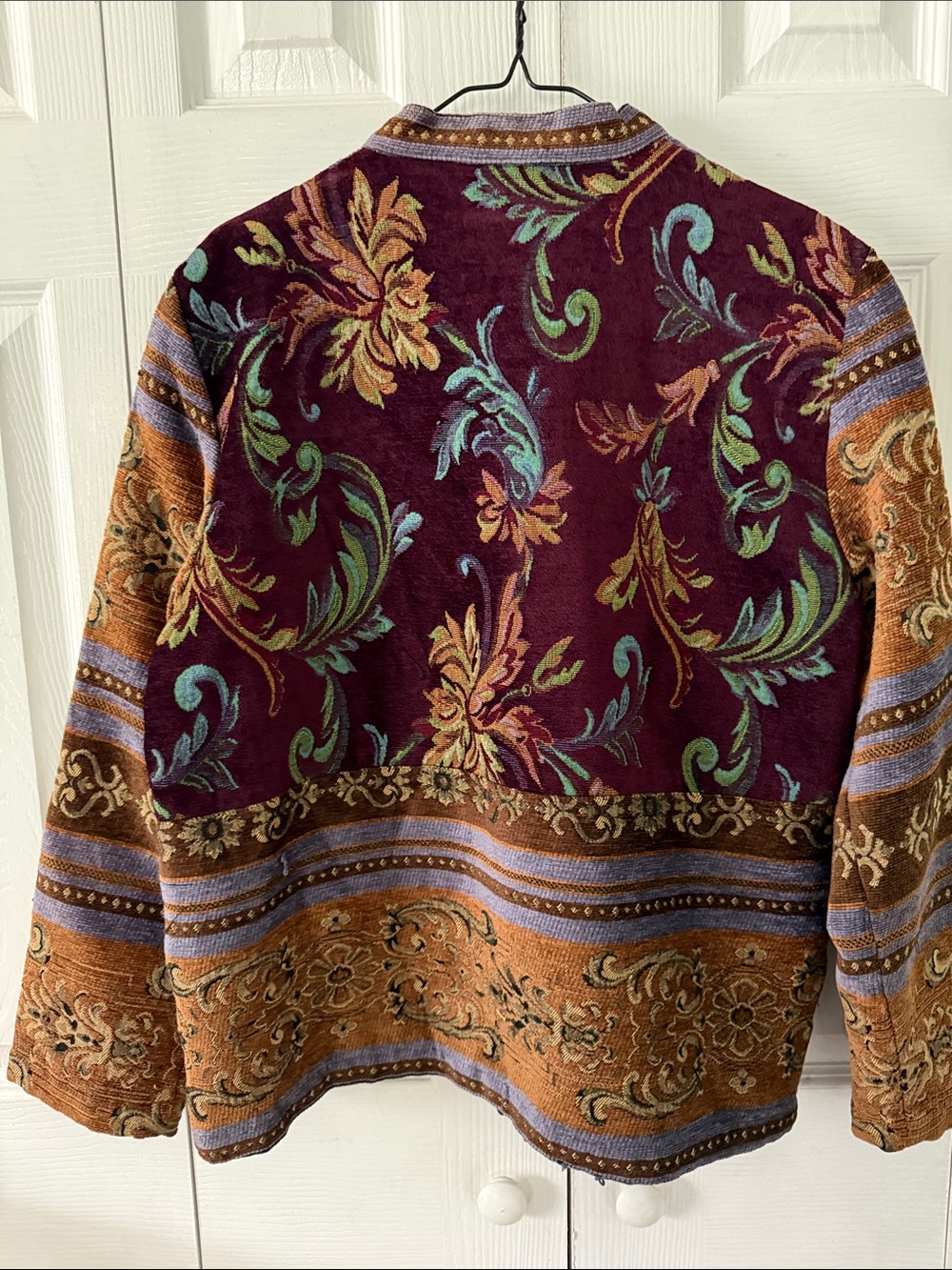 Vintage Sag Harbor Women's Tapestry Floral Jacket Sz 12 - Picture 8 of 8